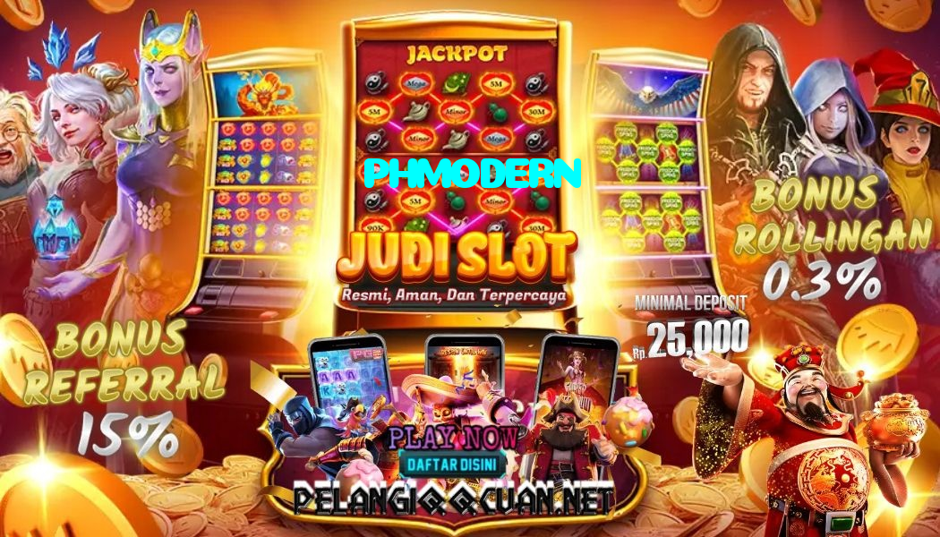 PHMODERN casino presented on mobile device in Pakistan with slots and live games